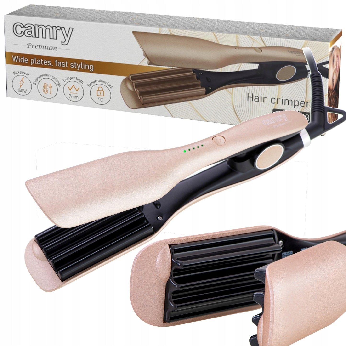 Karbownik plaukų formavimo prietaisas 150W 210C besisukantis laidas