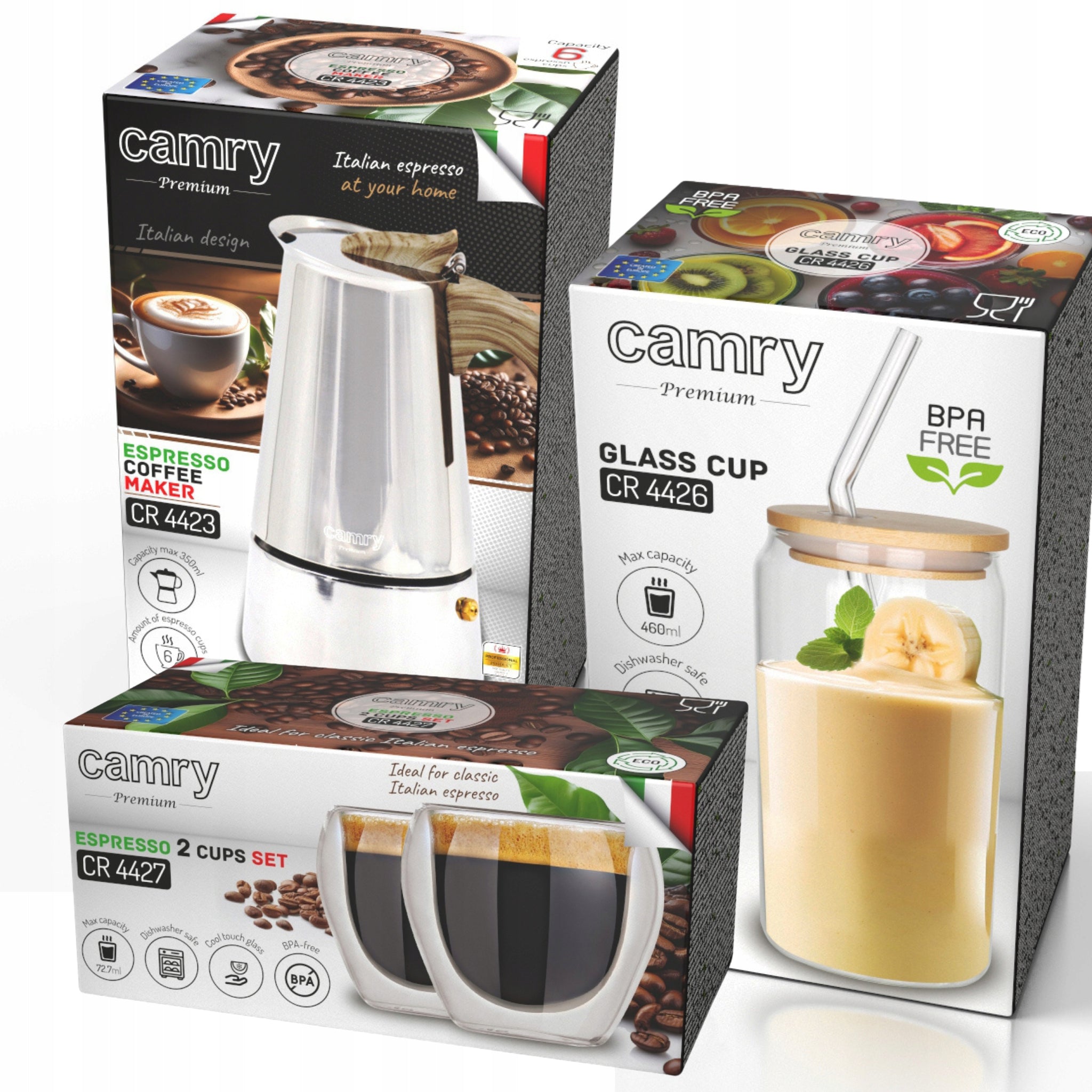 Kavinukas Namai ir Sodas Virtuvės reikmenys Kavos virimo aparatas 350ml + 3 stiklinės