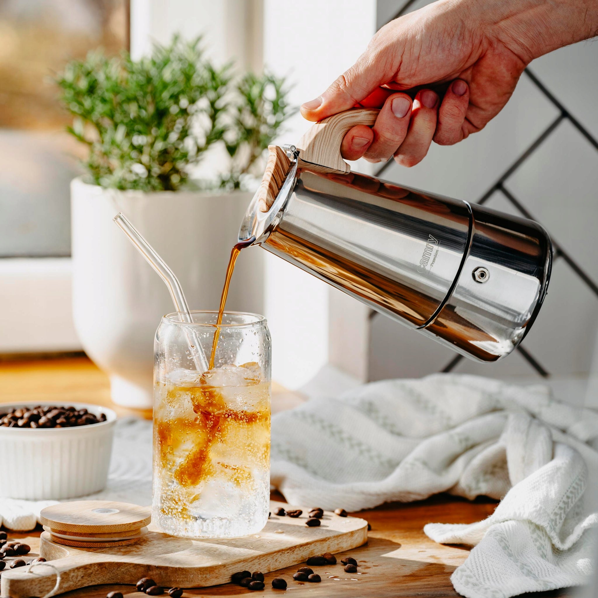 Kavinukas Namai ir Sodas Virtuvės reikmenys Kavos virimo aparatas 350ml + 3 stiklinės