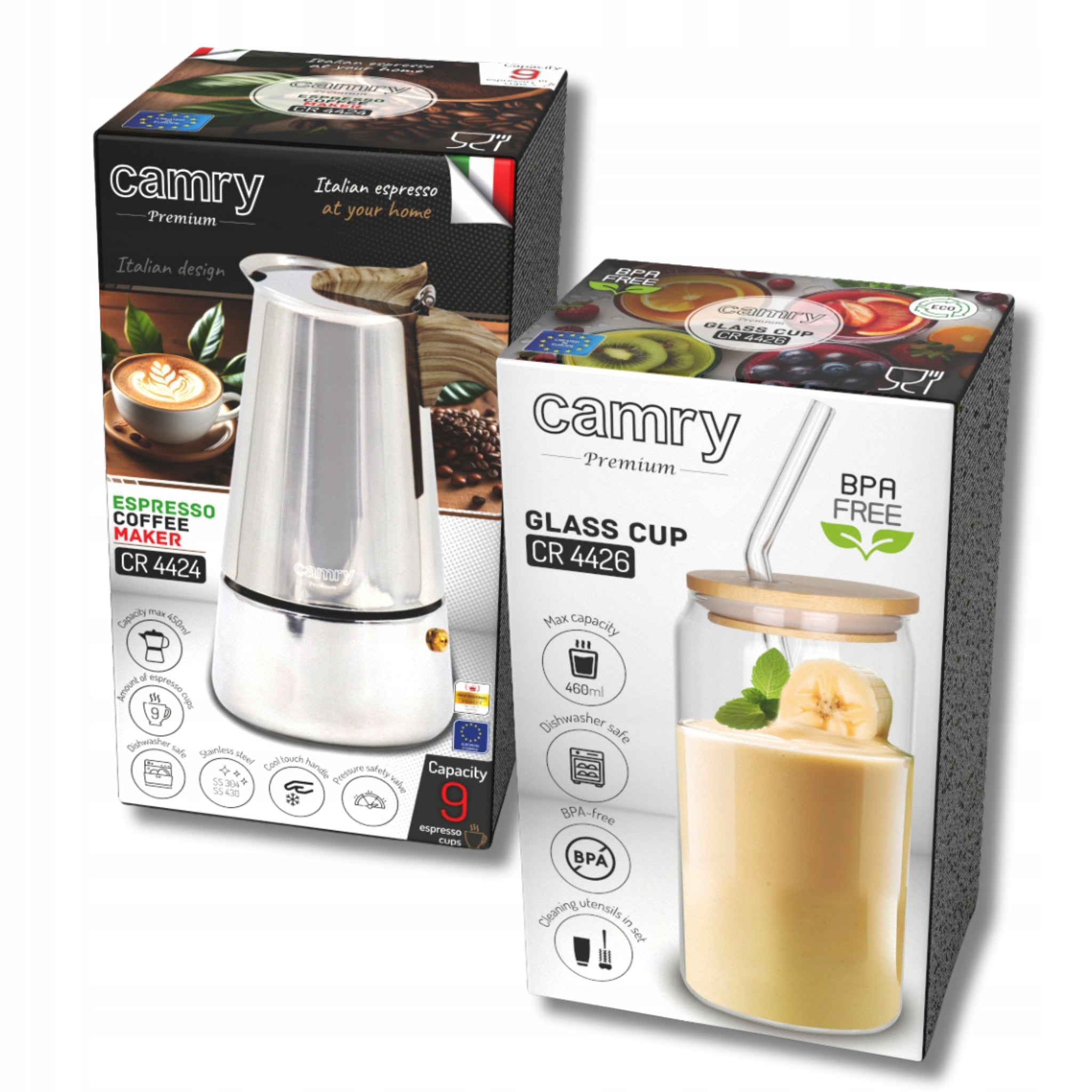 Kavinukas kavai virti Camry, Namai ir sodas, 450ml, Indukcija, Dujos + stiklinė