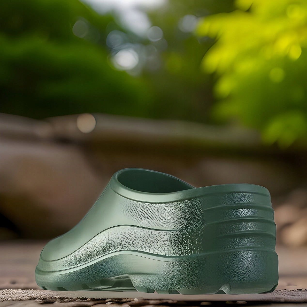 Putų šlepetės Lenkiškos Sodo mediena Vyriškos Lengvos EVA Pilnos 44