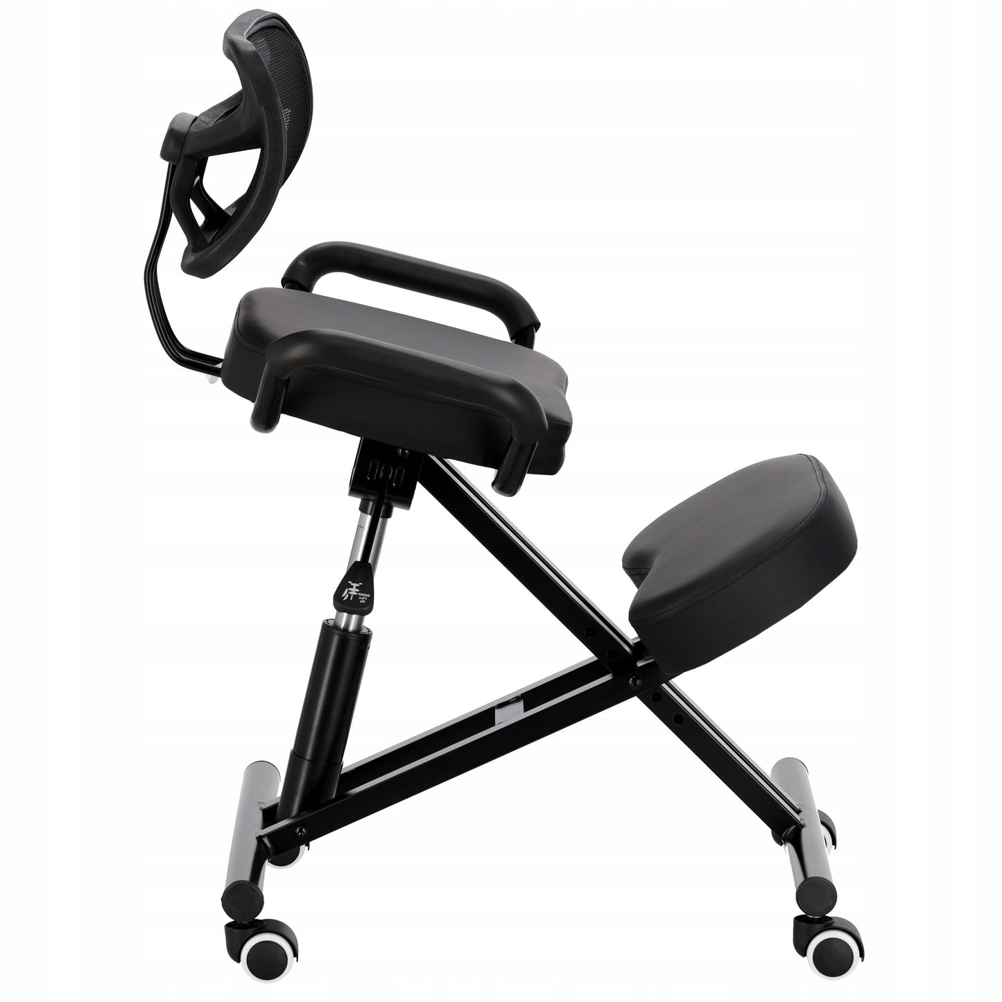 Ergonominė kėdė su atlošu, juoda, skirta biurui, grožio salonui, SPA