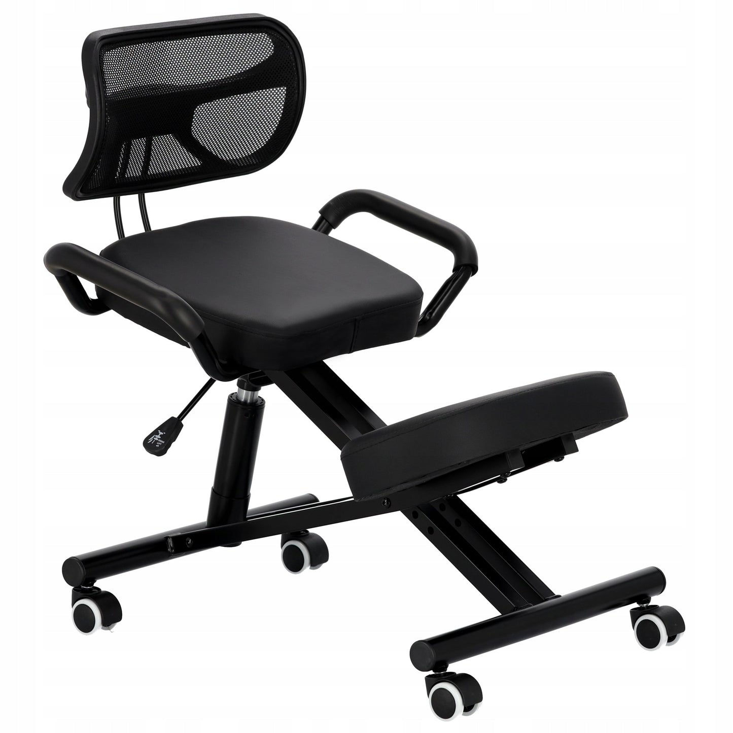 Ergonominė kėdė su atlošu, juoda, skirta biurui, grožio salonui, SPA