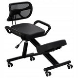 Ergonominė kėdė su atlošu, juoda, skirta biurui, grožio salonui, SPA