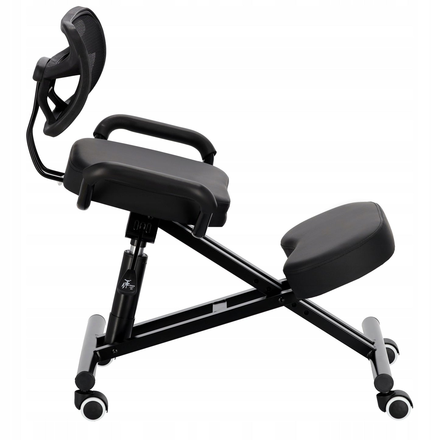 Ergonominė kėdė su atlošu, juoda, skirta biurui, grožio salonui, SPA