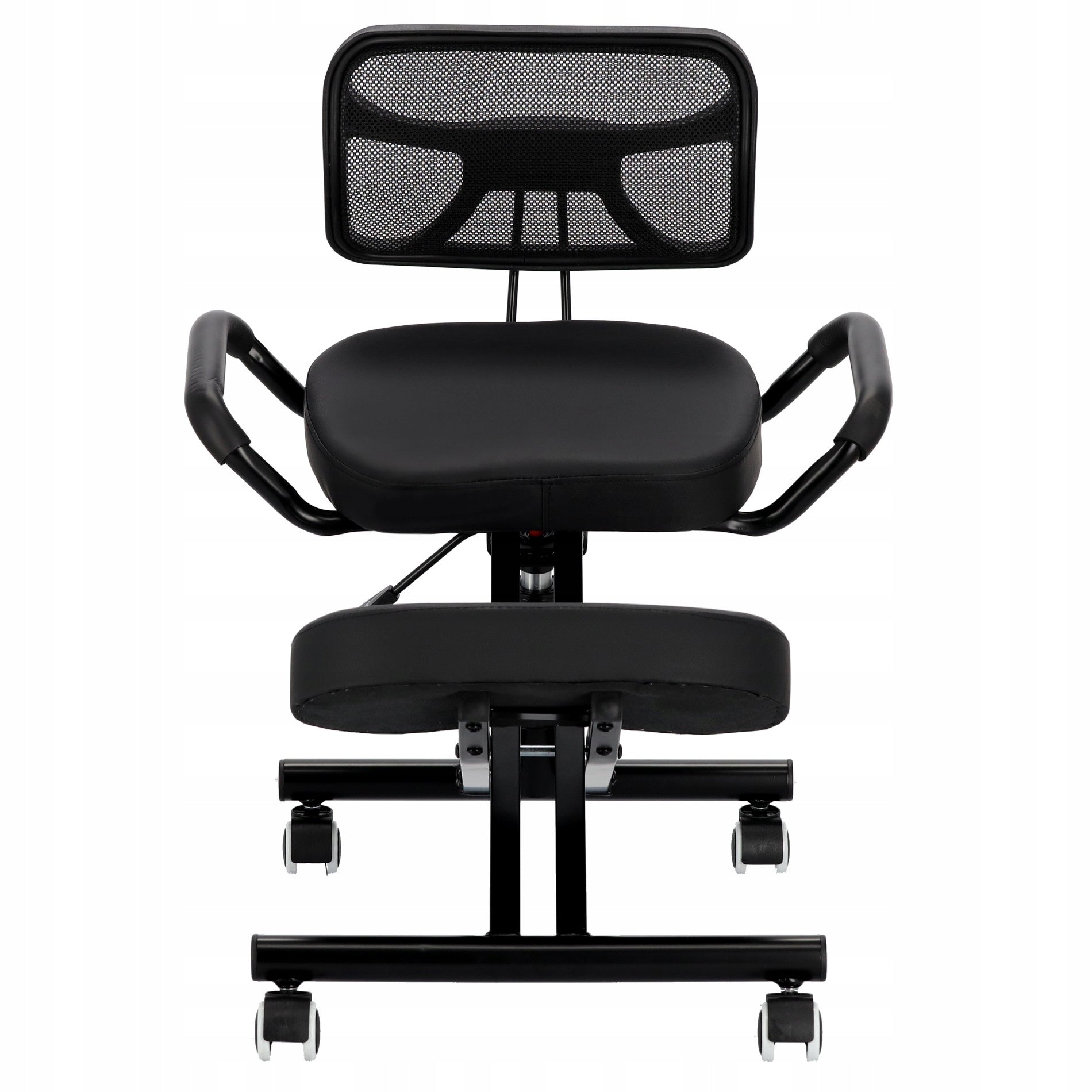 Ergonominė kėdė su atlošu, juoda, skirta biurui, grožio salonui, SPA