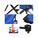 Sulankstoma turistinė meškeriojimo kėdė su gėrimų laikikliu, tvirta, Fotelis Goliat