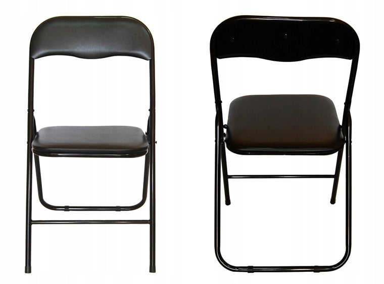 Sulankamas banketinis kėdžių komplektas, juodos spalvos, 4 vnt.