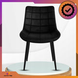 Aksominė dygsniuota paminkštinta kėdė su metalinėmis kojomis valgomajam, svetainei, Loft stiliaus