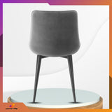 Aksominė dygsniuota paminkštinta kėdė su metalinėmis kojomis valgomajam, svetainei, Loft stiliaus