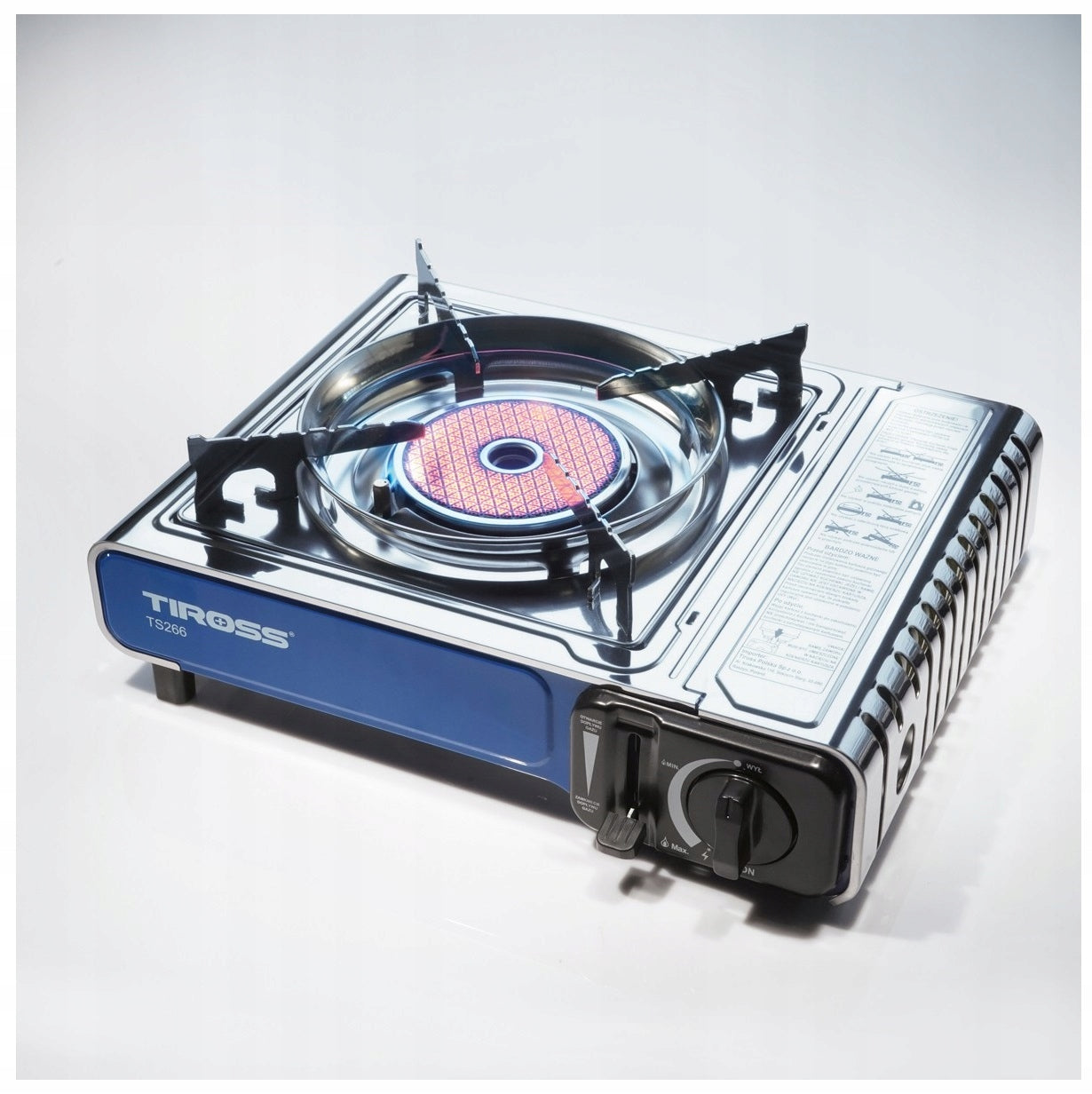 Kempingo viryklė Keramikinis degiklis Tiross TS-266 Lagaminas pridedamas