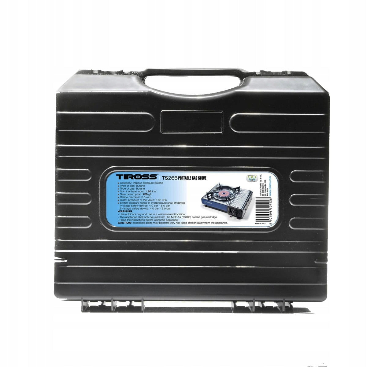 Kempingo viryklė Keramikinis degiklis Tiross TS-266 Lagaminas pridedamas