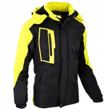 Neperšlampama šilta vyriška žieminė darbo striukė su gobtuvu, juoda