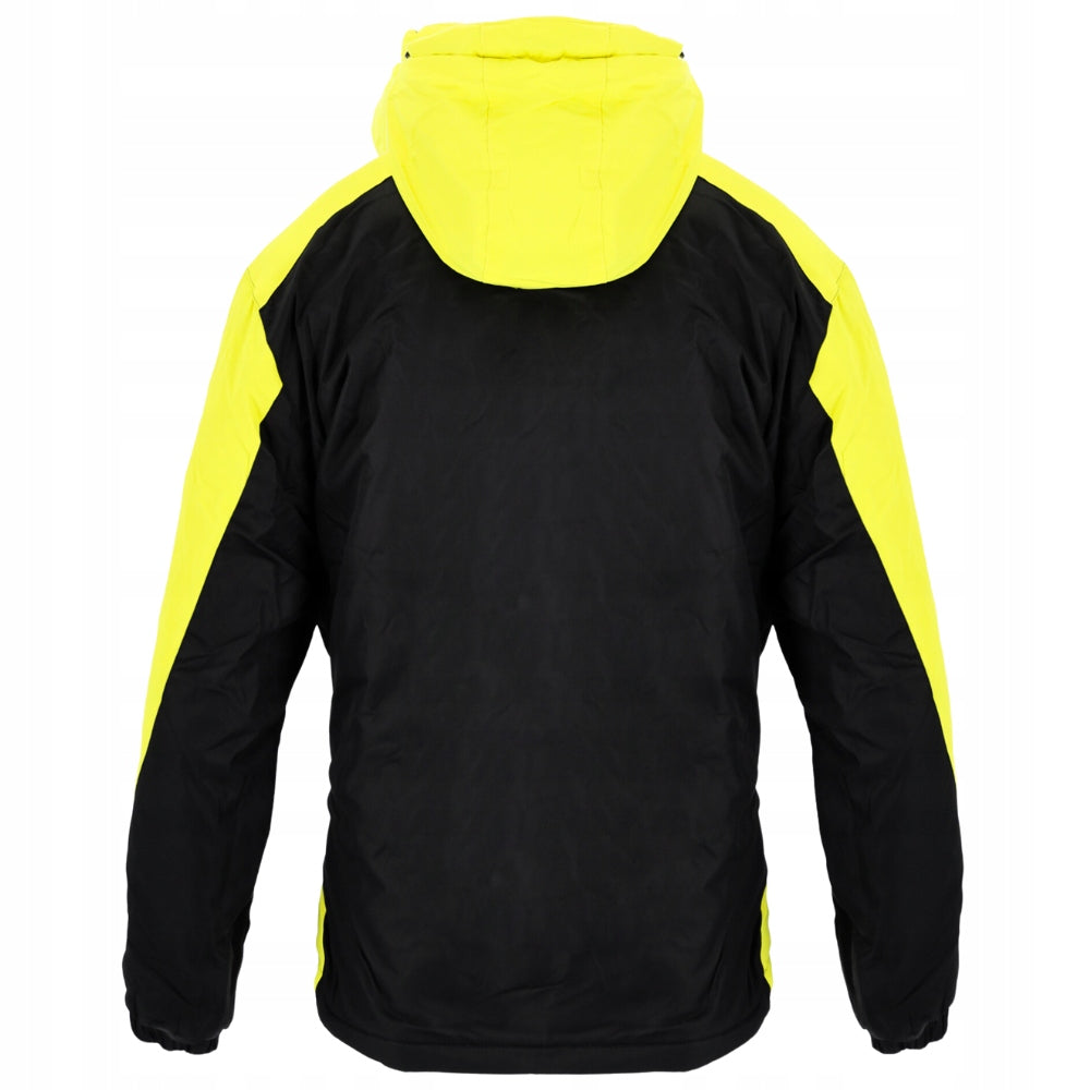 Neperšlampama šilta vyriška žieminė darbo striukė su gobtuvu, juoda