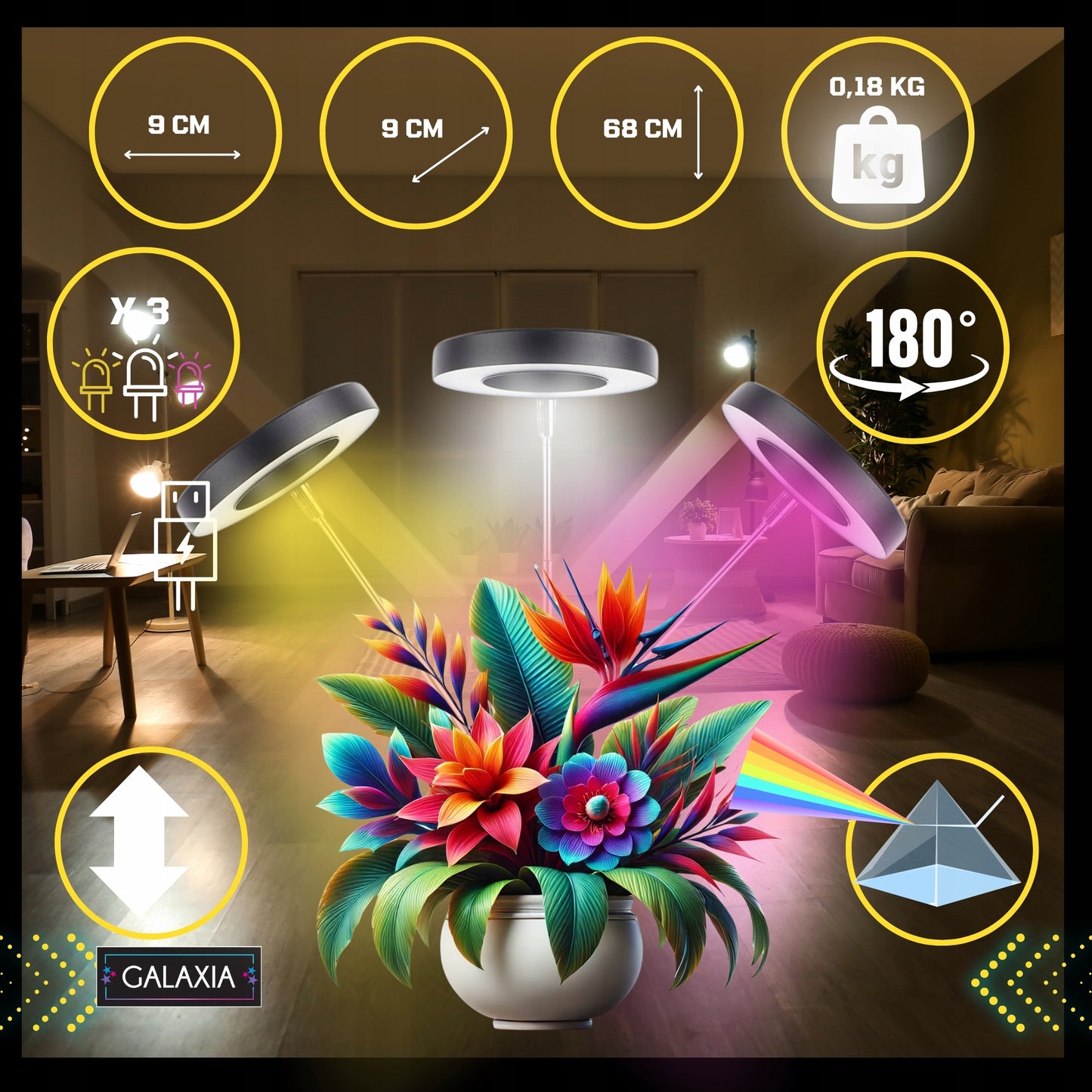 LED AUGIMO LEMPUTĖ Augalams Augti Apšvietimas Lemputė Augti LAIKMATIS