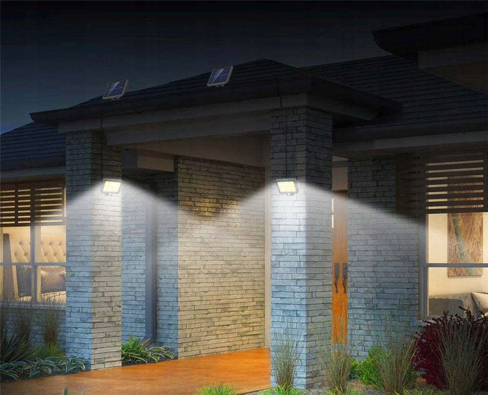 LED SAULĖS ŠVIESTUVAS SU JUDĖSIO IR SUTEMŲ JUTIKLIU LAUKO HALOGENAS SODUI