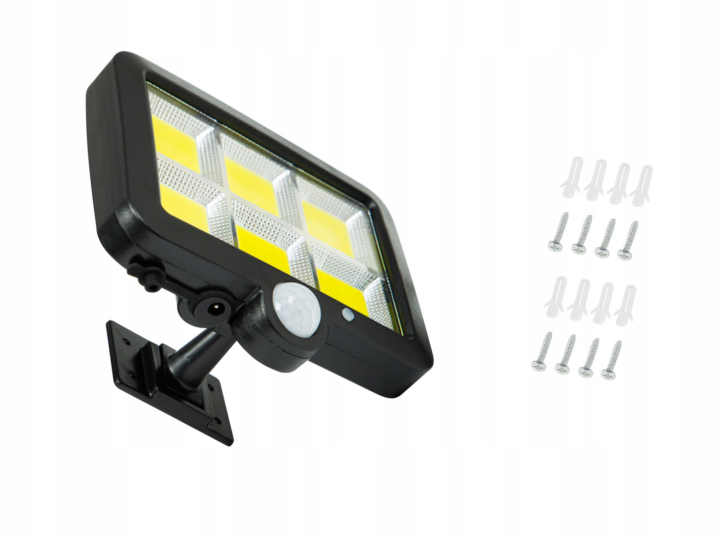 LED SAULĖS ŠVIESTUVAS SU JUDĖSIO IR SUTEMŲ JUTIKLIU LAUKO HALOGENAS SODUI