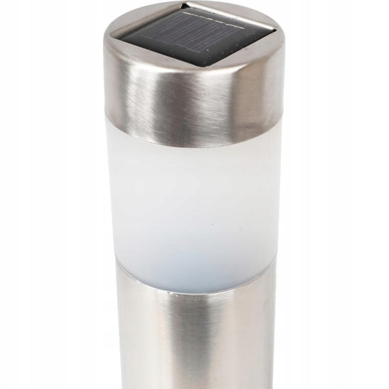 Saulės šviestuvas sodo įsmeigiamas 4 vnt. sidabrinis su sutemų jutikliu sodui