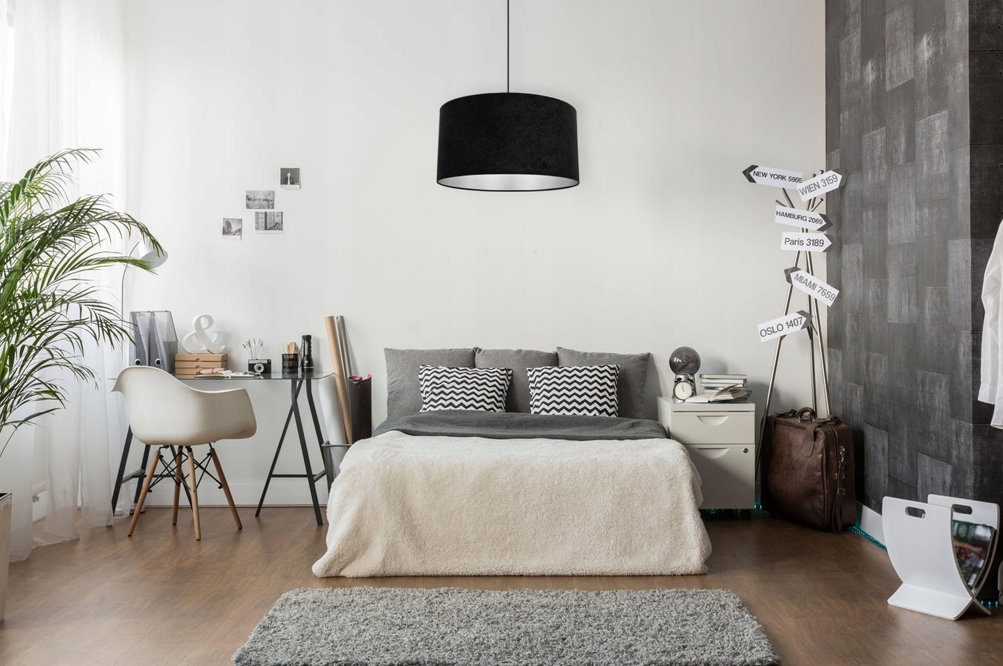 PAKABOJAMA KARUNINĖ LAMPA SVESTAINĖS STALUI, VIENETINĖ, CHROMINĖ, SU STOGELIU