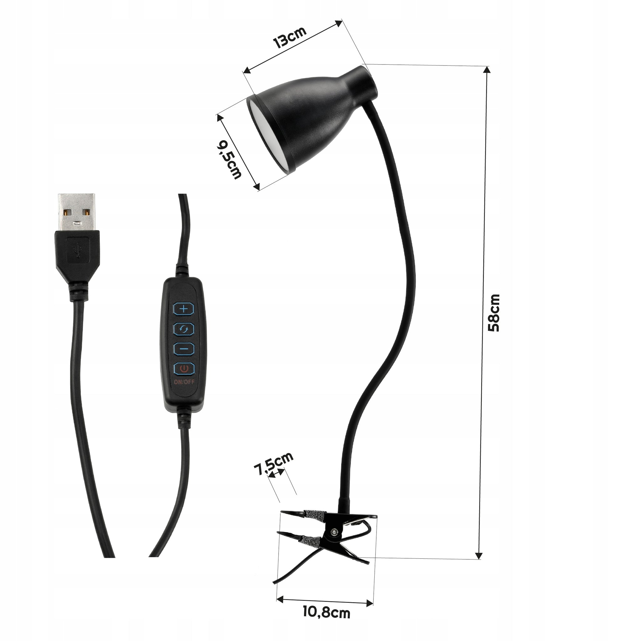 USB KNYGŲ SKAITYMO LEMPUTĖ, NAKTINĖ LEMPUTĖ SU SEGTUKU, DAUGIAFUNKCĖ LED