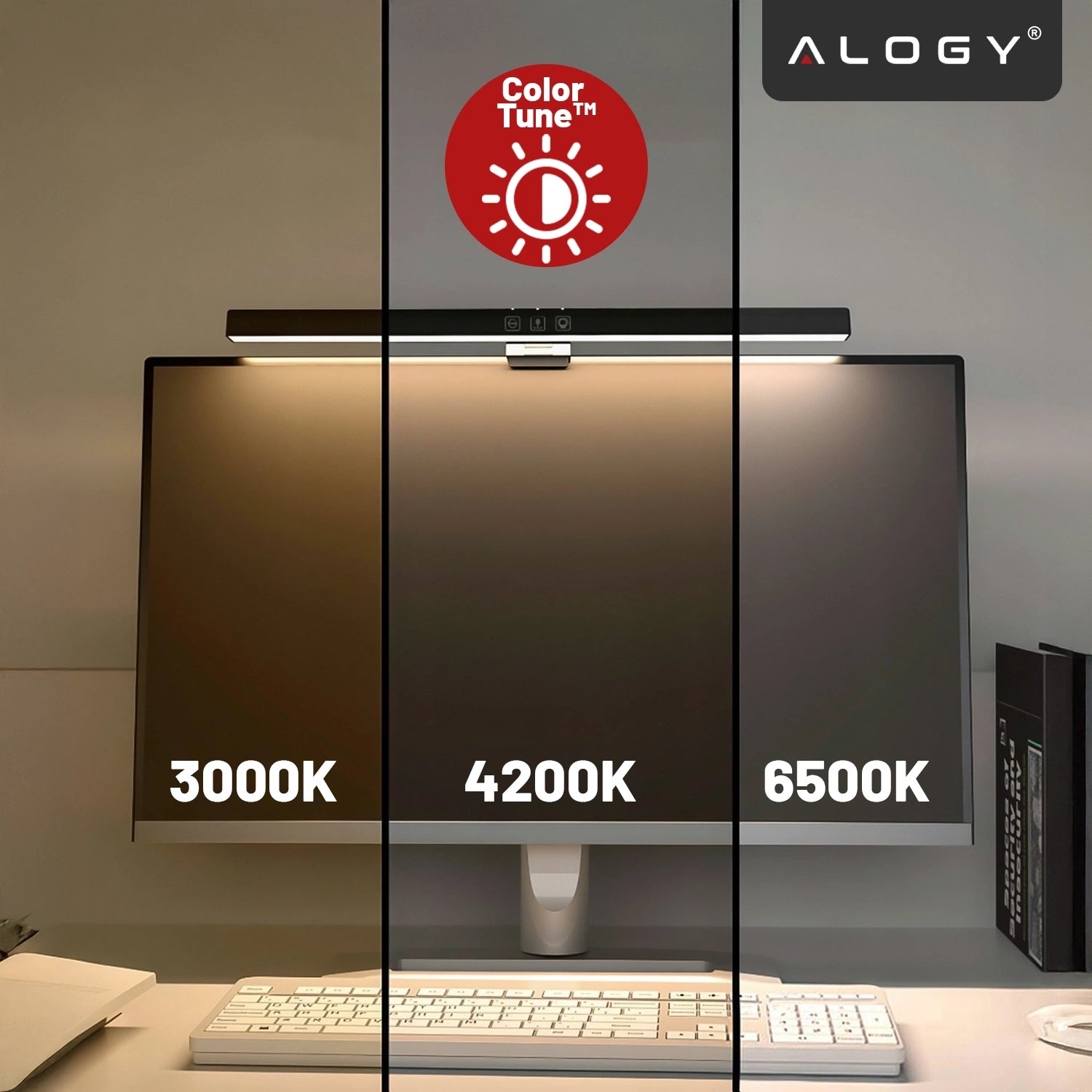 LED monitoriaus lemputė, plati stalas, reguliuojama, lietimui jautri, 60cm XL