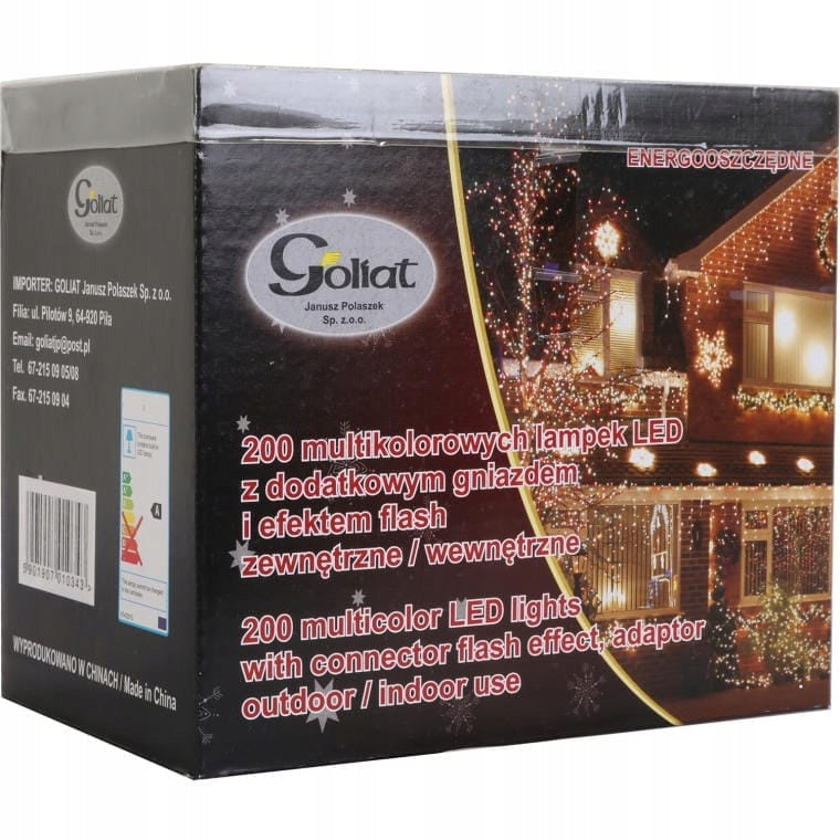 Kalėdinės lemputės 200 LED daugiaspalvės, papildomas lizdas, galima jungti