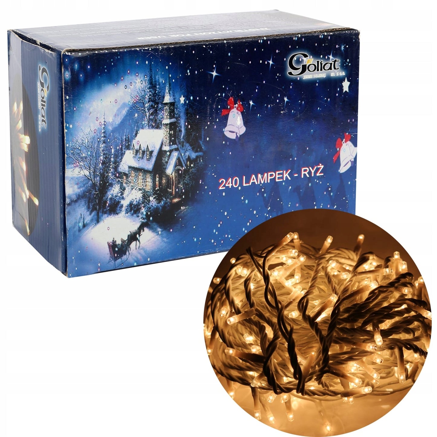 Kalėdinės lemputės 240 LED miniatiūrinės su programatoriumi, šiltai baltos, dekoracija