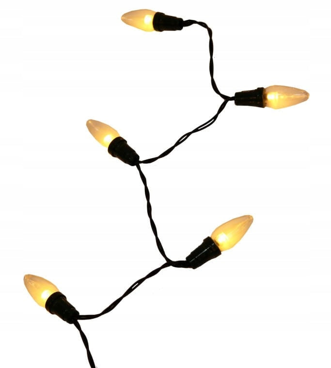 Kalėdinės lemputės "JUMBO" 40 LED žvakutės Šiltai balta 8,9 m Šventinės Goliat