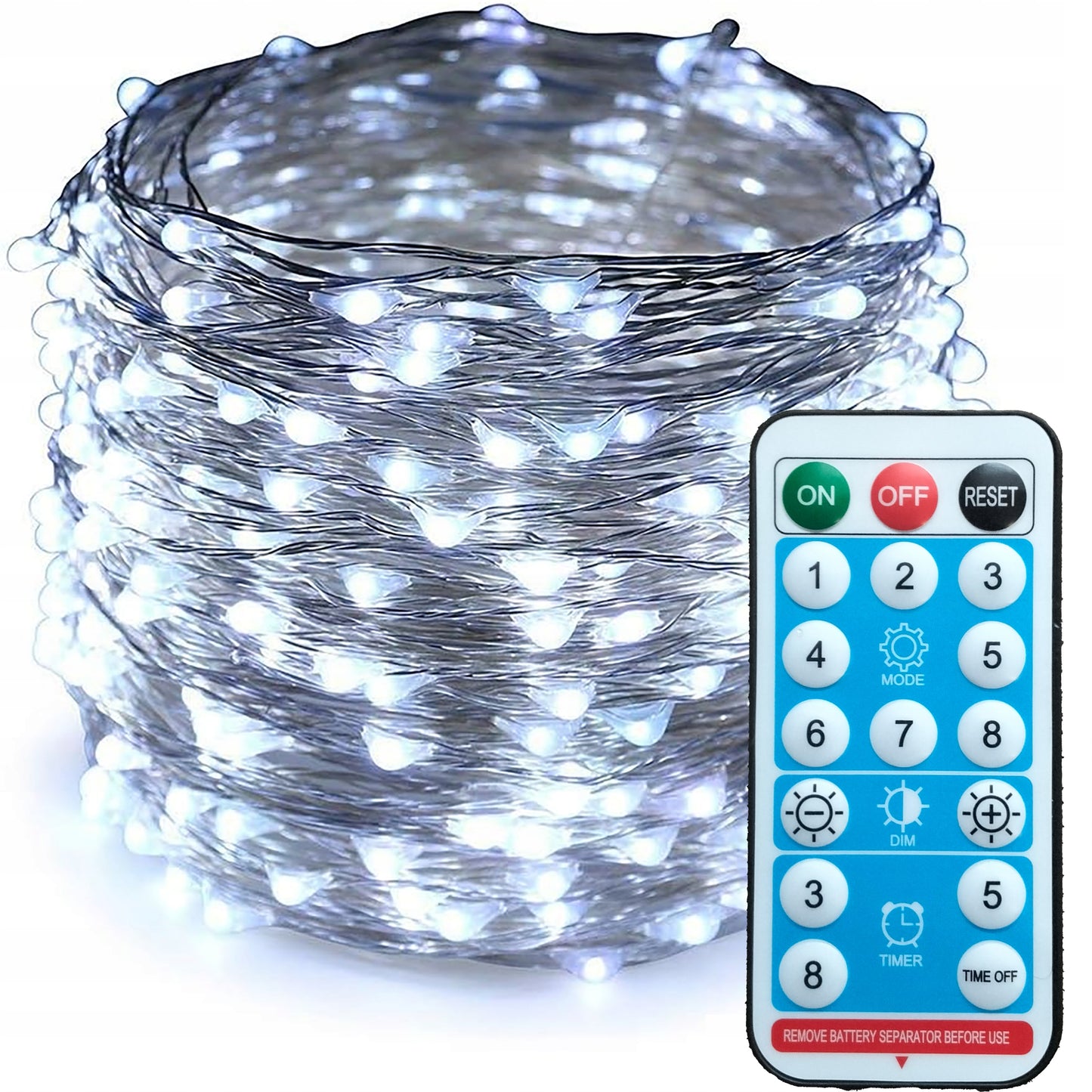 SAULĖS ŽIBINTELIAI "RYŽIAI" 50M 500 LED sodas girliandos LED ŽIBINTELIAI