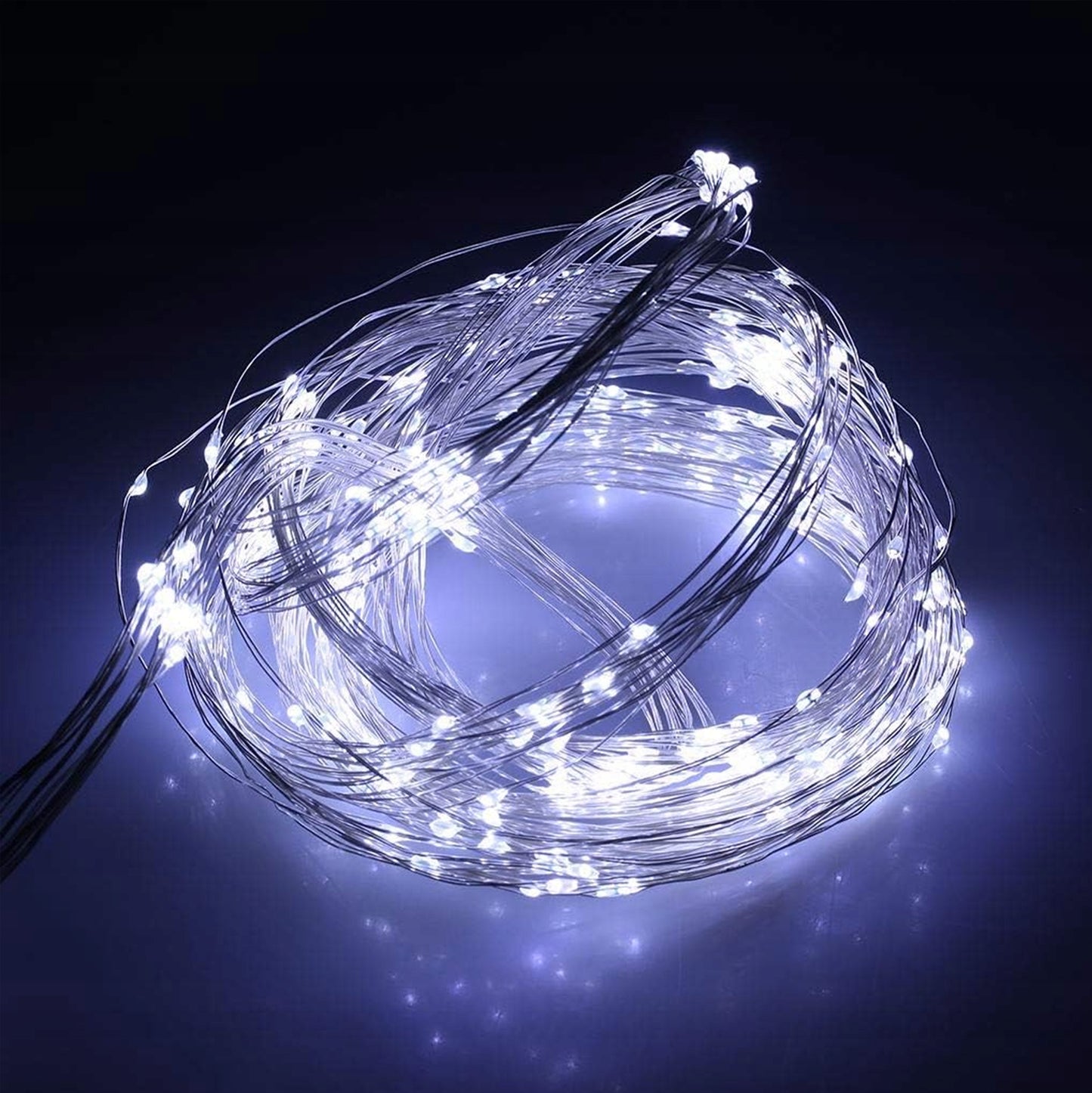 SAULĖS ŽIBINTELIAI "RYŽIAI" 50M 500 LED sodas girliandos LED ŽIBINTELIAI