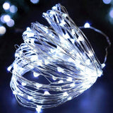 SAULĖS ŽIBINTELIAI "RYŽIAI" 50M 500 LED sodas girliandos LED ŽIBINTELIAI