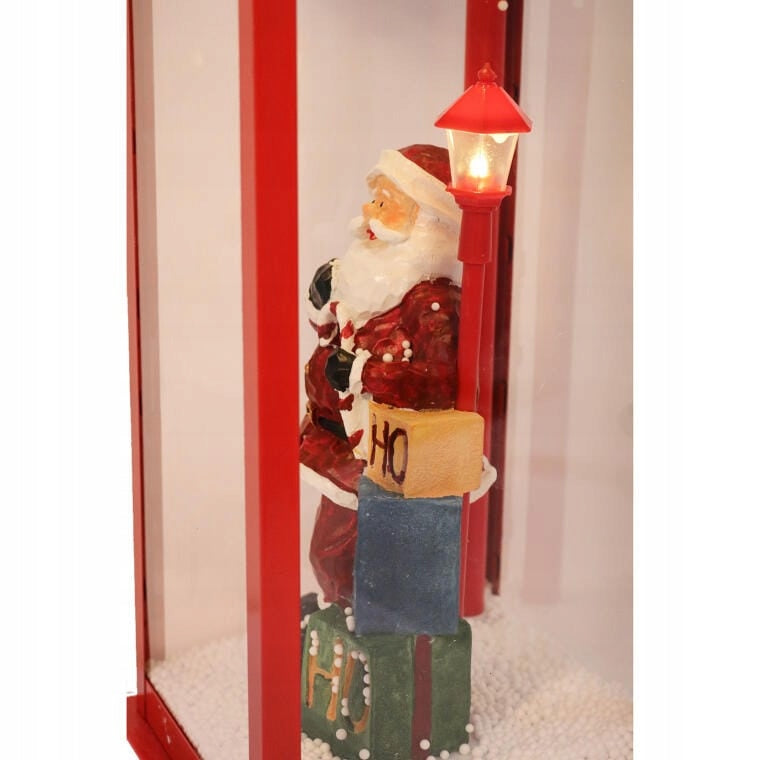 Žibintas su muzika, Kalėdinė LED dekoracija Kalėdų senelis Goliat