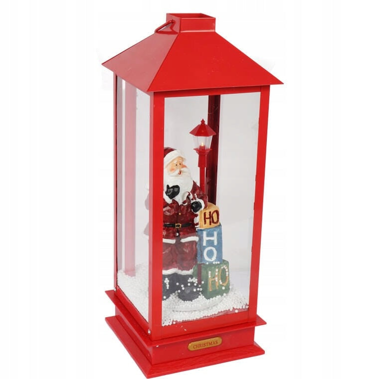 Žibintas su muzika, Kalėdinė LED dekoracija Kalėdų senelis Goliat