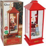 Žibintas su muzika, Kalėdinė LED dekoracija Kalėdų senelis Goliat