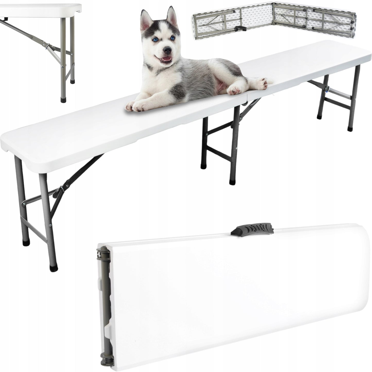 Sulankstomas banketinis sodo suolas-lagaminas 180 cm