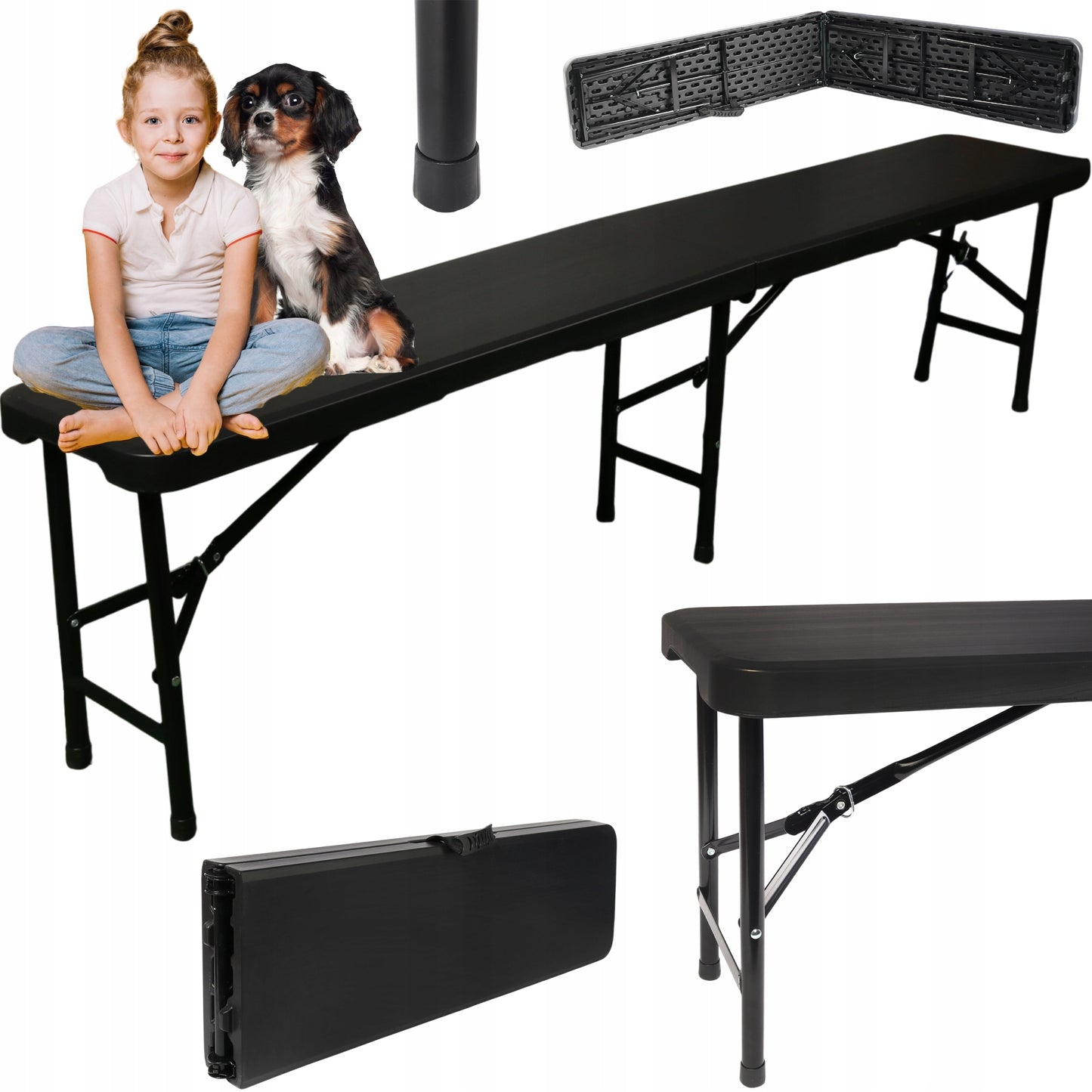 Sodo maitinimo suolas, sulankstomas, išlankstomas, lagamino tipo, banketinis, sodui, 180 cm