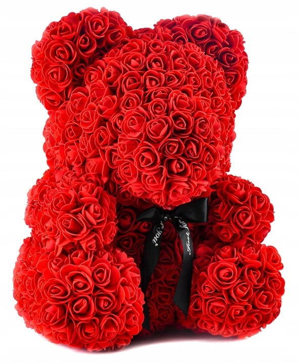 LED ŠVIETUKAI XXL MEŠKUTIS RAUDONOS RUOŽĖS DĖŽUTĖJE MEILĖS DOVANA ŠVIEČIA LED