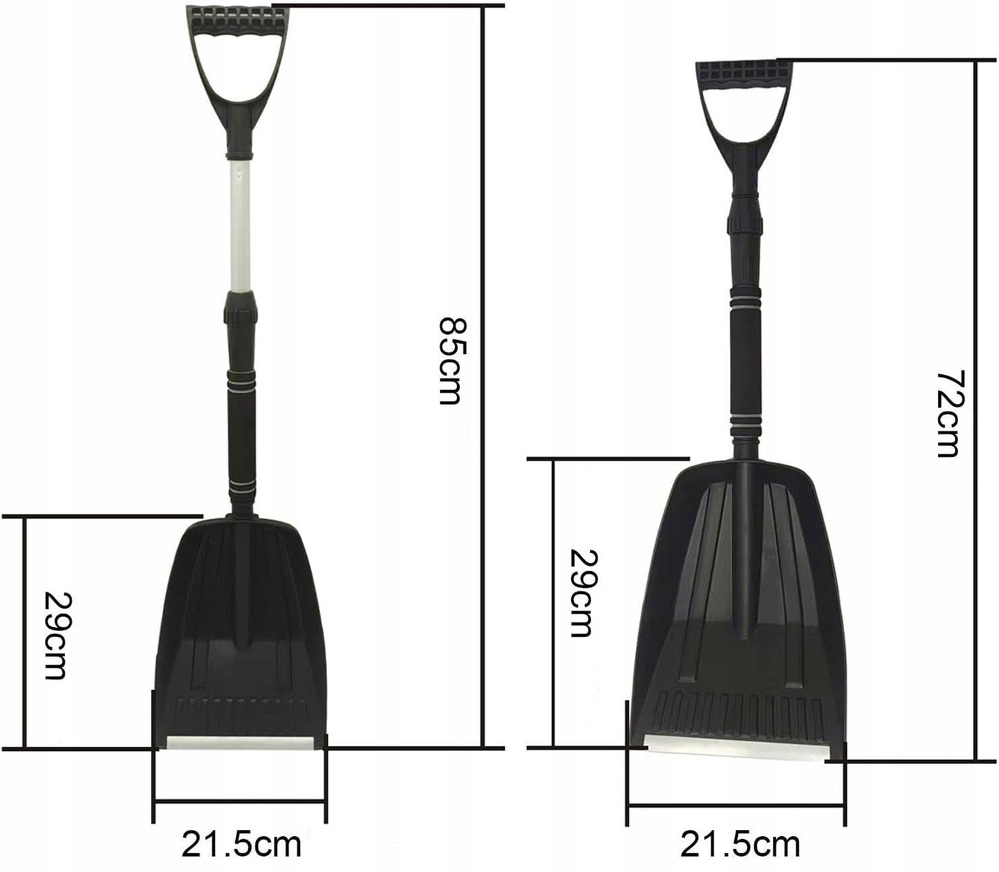 Sniego kastuvas automobiliui, tvirtas, sulankstomas, mini, sniego valymui