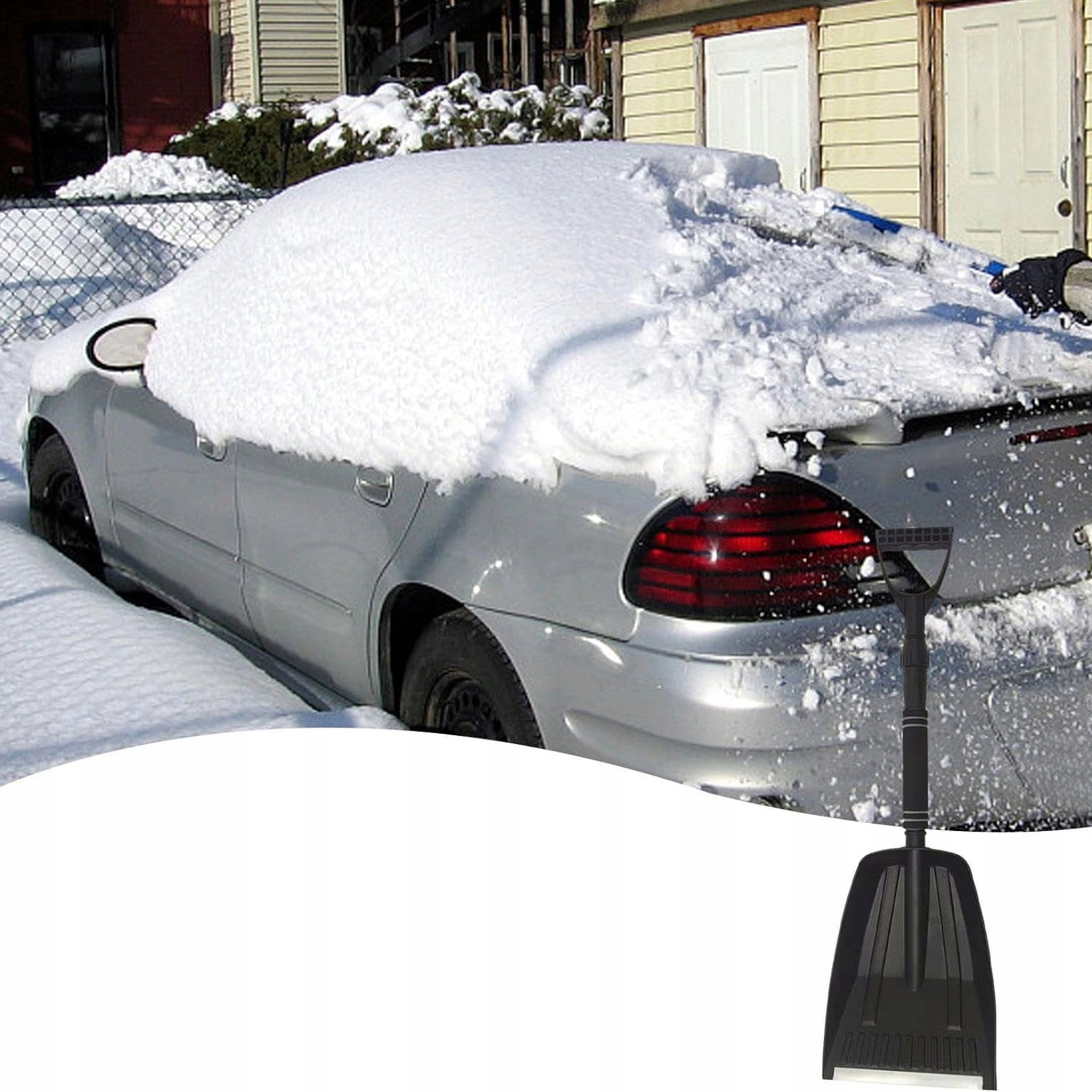 Sniego kastuvas automobiliui, tvirtas, sulankstomas, mini, sniego valymui