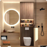 LED VONIOS VEIDRODIS 80 CM APVALUS APŠVIESTAS LIEČIAMASIS NE RASO 3 SPALVOS