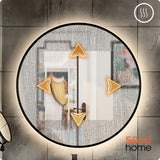 LED VONIOS VEIDRODIS 80 CM APVALUS APŠVIESTAS LIEČIAMASIS NE RASO 3 SPALVOS