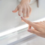 Tualetinis veidrodis su LED apšvietimu 58x43 cm, Holivudo stiliaus veidrodis su USB apšvietimu