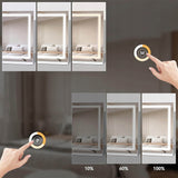 Tualetinis veidrodis su LED apšvietimu 58x43 cm, Holivudo stiliaus veidrodis su USB apšvietimu