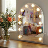 Makiažo veidrodis su Holivudo LED apšvietimu STOVINTIS 50x40 cm DOVANA