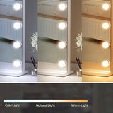 Makiažo veidrodis su Holivudo LED apšvietimu STOVINTIS 50x40 cm DOVANA