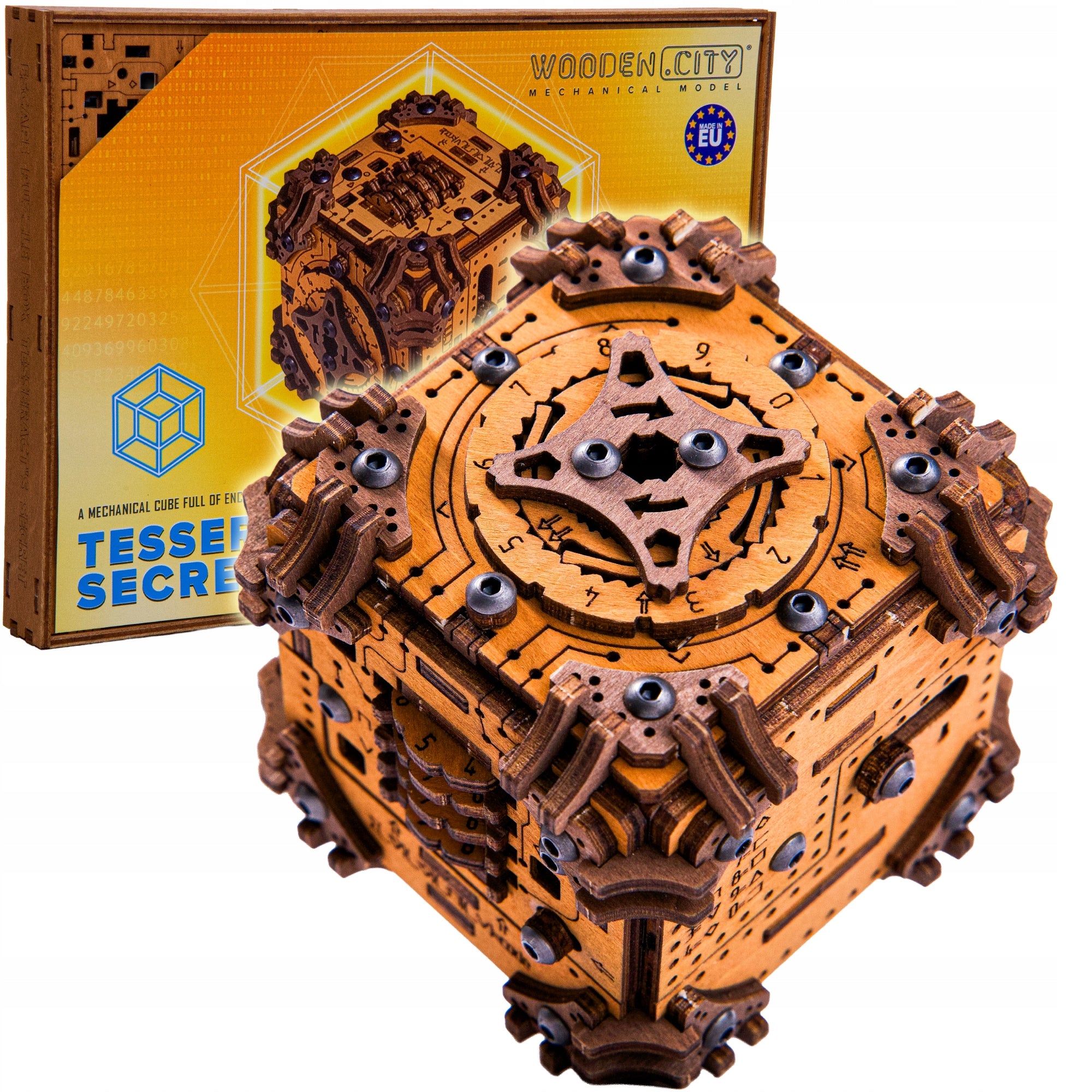 Dėlionė Tesseract "Escape Room" Dėžutė Medinė Dėlionė 3D Wooden.City