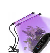 LED lempa augalų auginimui, laikmatis, USB, klipsas, dviguba, judama