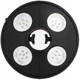 LED lempa sodiniam skėčiui su dvipusiu šviesos šaltiniu, maitinama baterijomis