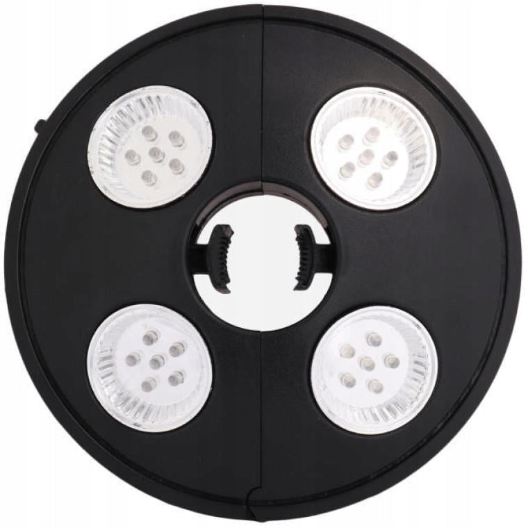 LED lempa sodiniam skėčiui su dvipusiu šviesos šaltiniu, maitinama baterijomis