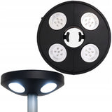 LED lempa sodiniam skėčiui su dvipusiu šviesos šaltiniu, maitinama baterijomis